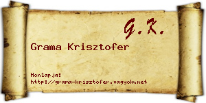 Grama Krisztofer névjegykártya