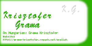 krisztofer grama business card